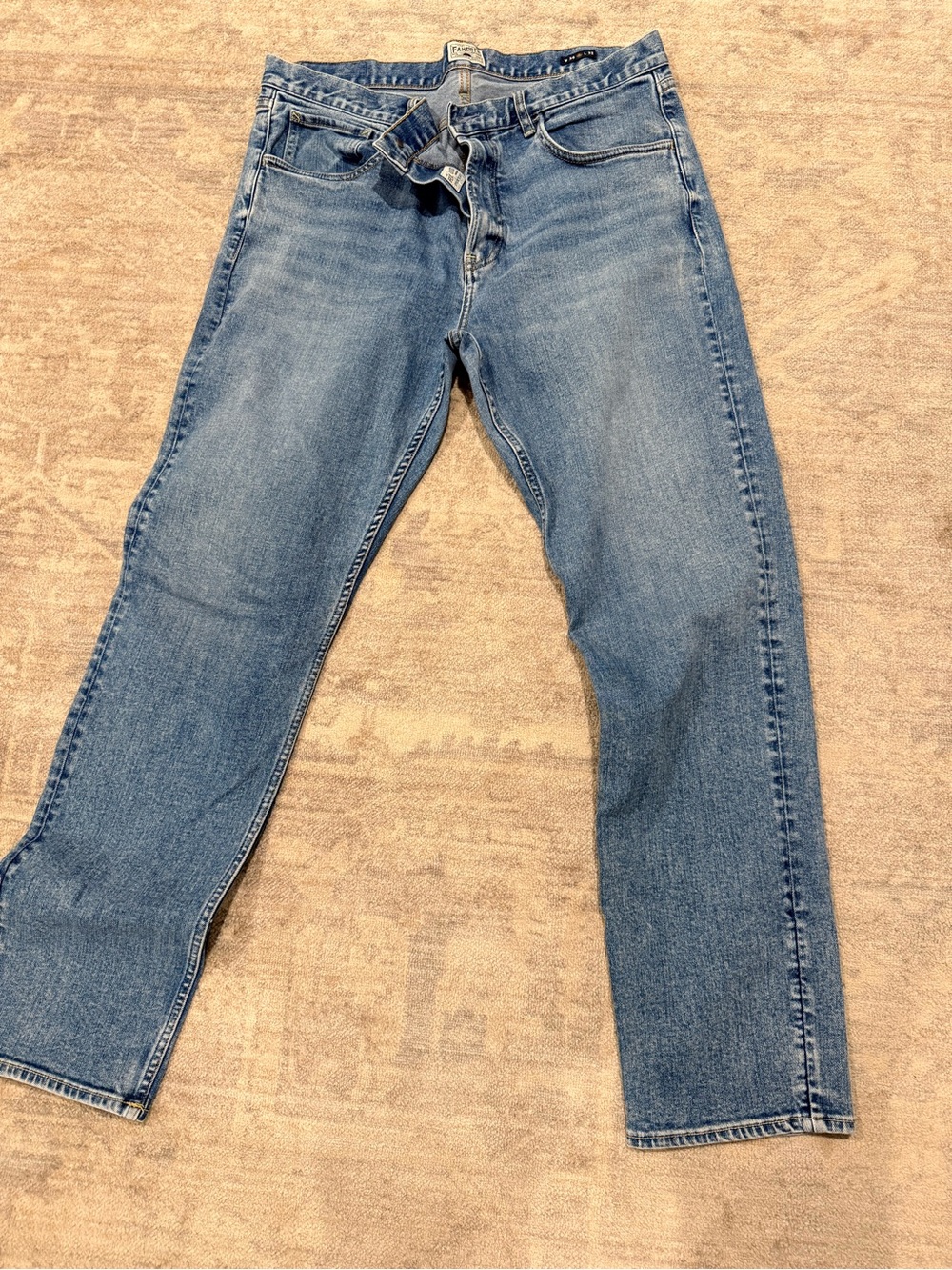 Faherty Light Blue Straight-Leg Men’s Jeans